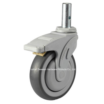 Medical Caster Stem mit Bremstyp TPR Caster